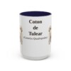 15oz Coton de Tulear Latin Mug, Navy, front view