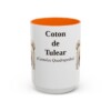 15oz Coton de Tulear Latin Mug, Orange, front view