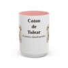 15oz Coton de Tulear Latin Mug, Pink, front view