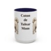 15oz-coton-de-tulear-mug-mom-navy 15oz Coton de Tulear Dog Mom Mug, Navy, front view