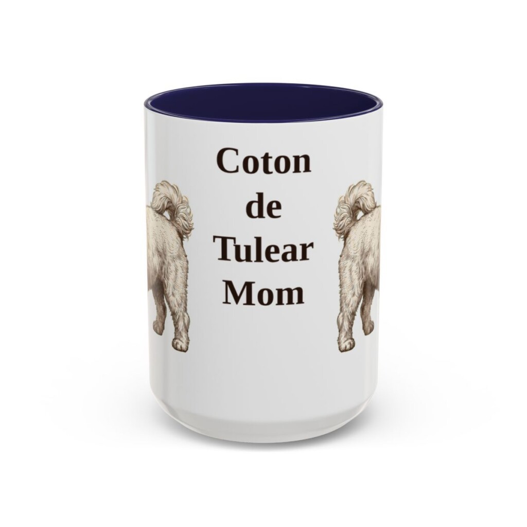 15oz-coton-de-tulear-mug-mom-navy 15oz Coton de Tulear Dog Mom Mug, Navy, front view