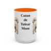 15oz-coton-de-tulear-mug-mom-orange 15oz Coton de Tulear Dog Mom Mug, Orange, front view