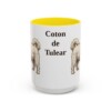 15oz Coton de Tulear Mug, Yellow, front view