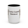 15oz Curly-Coated Retriever Mug, Black, front view
