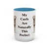15oz-curly-coated-retriever-mug-humor-light-blue 15oz Funny Curly-Coated Retriever Mug, Light Blue, front view