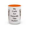 15oz-curly-coated-retriever-mug-humor-orange 15oz Funny Curly-Coated Retriever Mug, Orange, front view