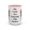 15oz-curly-coated-retriever-mug-humor-pink 15oz Funny Curly-Coated Retriever Mug, Pink, front view