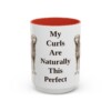 15oz-curly-coated-retriever-mug-humor-red 15oz Funny Curly-Coated Retriever Mug, Red, front view