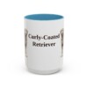 15oz Curly-Coated Retriever Mug, Light Blue, front view