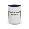 15oz Curly-Coated Retriever Mug, Navy, front view