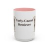 15oz Curly-Coated Retriever Mug, Pink, front view