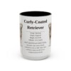 15oz Curly-Coated Retriever Mug, Black, front view