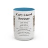 15oz Curly-Coated Retriever Mug, Light Blue, front view