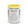15oz Curly-Coated Retriever Mug, Yellow, front view