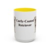 15oz Curly-Coated Retriever Mug, Yellow, front view