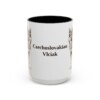 15oz Czechoslovakian Vlciak Mug, Black, front view