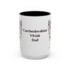 15oz Czechoslovakian Vlciak Dog Dad Mug, Black, front view