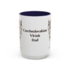15oz Czechoslovakian Vlciak Dog Dad Mug, Navy, front view