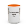 15oz Czechoslovakian Vlciak Dog Dad Mug, Orange, front view