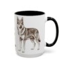 15oz Funny Czechoslovakian Vlciak Mug, Black, right side view