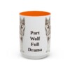 15oz Funny Czechoslovakian Vlciak Mug, Orange, front view