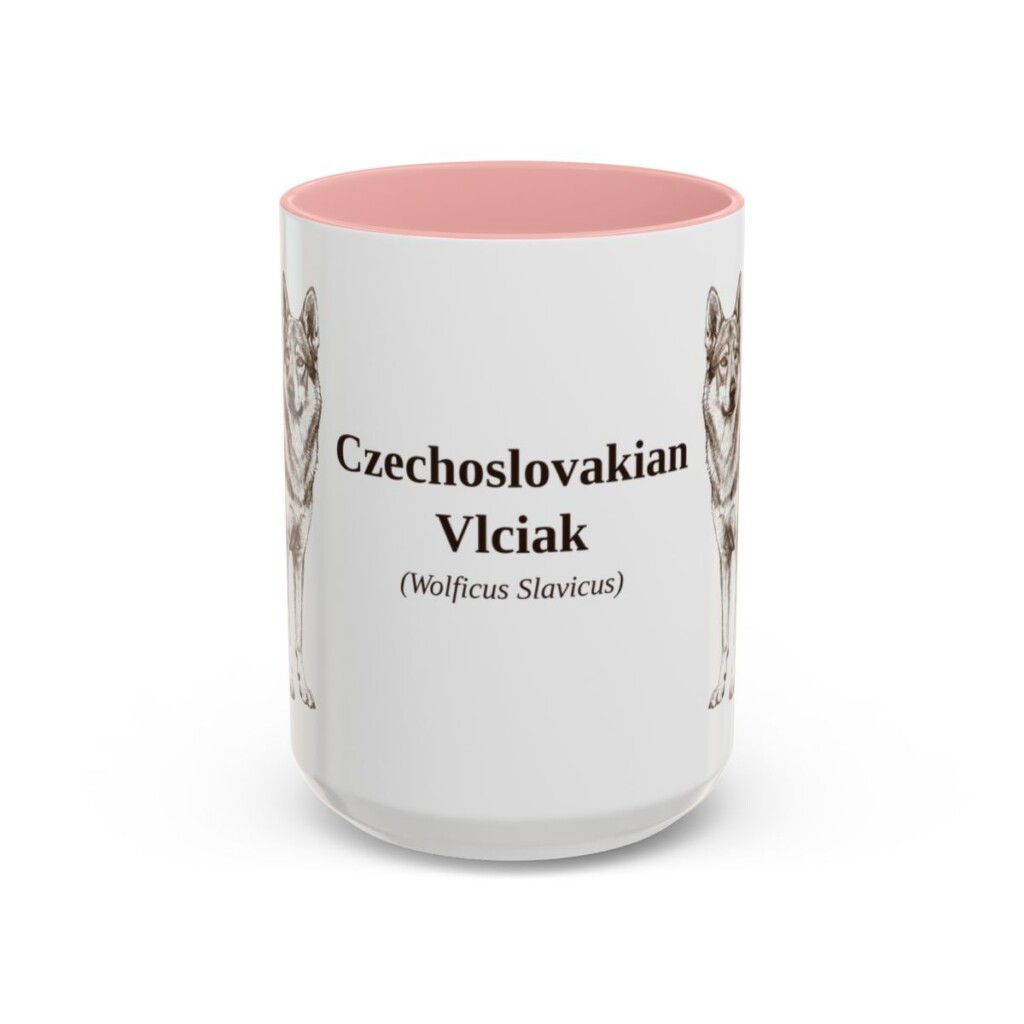 15oz-czechoslovakian-vlciak-mug-latin-pink 15oz Czechoslovakian Vlciak Latin Mug, Pink, front view