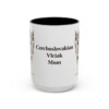 15oz Czechoslovakian Vlciak Dog Mom Mug, Black, front view