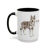 15oz Czechoslovakian Vlciak Dog Mom Mug, Black, left side view