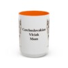 15oz Czechoslovakian Vlciak Dog Mom Mug, Orange, front view