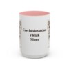 15oz Czechoslovakian Vlciak Dog Mom Mug, Pink, front view