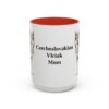 15oz Czechoslovakian Vlciak Dog Mom Mug, Red, front view