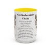 15oz Czechoslovakian Vlciak Mug, Yellow, front view