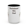 15oz Dachshund Mix Dog Dad Mug, Black, front view