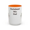 15oz Dachshund Mix Dog Dad Mug, Orange, front view