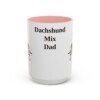 15oz Dachshund Mix Dog Dad Mug, Pink, front view