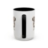 15oz Funny Dachshund Mix Mug, Black, back view