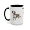 15oz Dachshund Mix Dog Mom Mug, Black, left side view