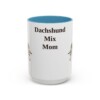 15oz Dachshund Mix Dog Mom Mug, Light Blue, front view