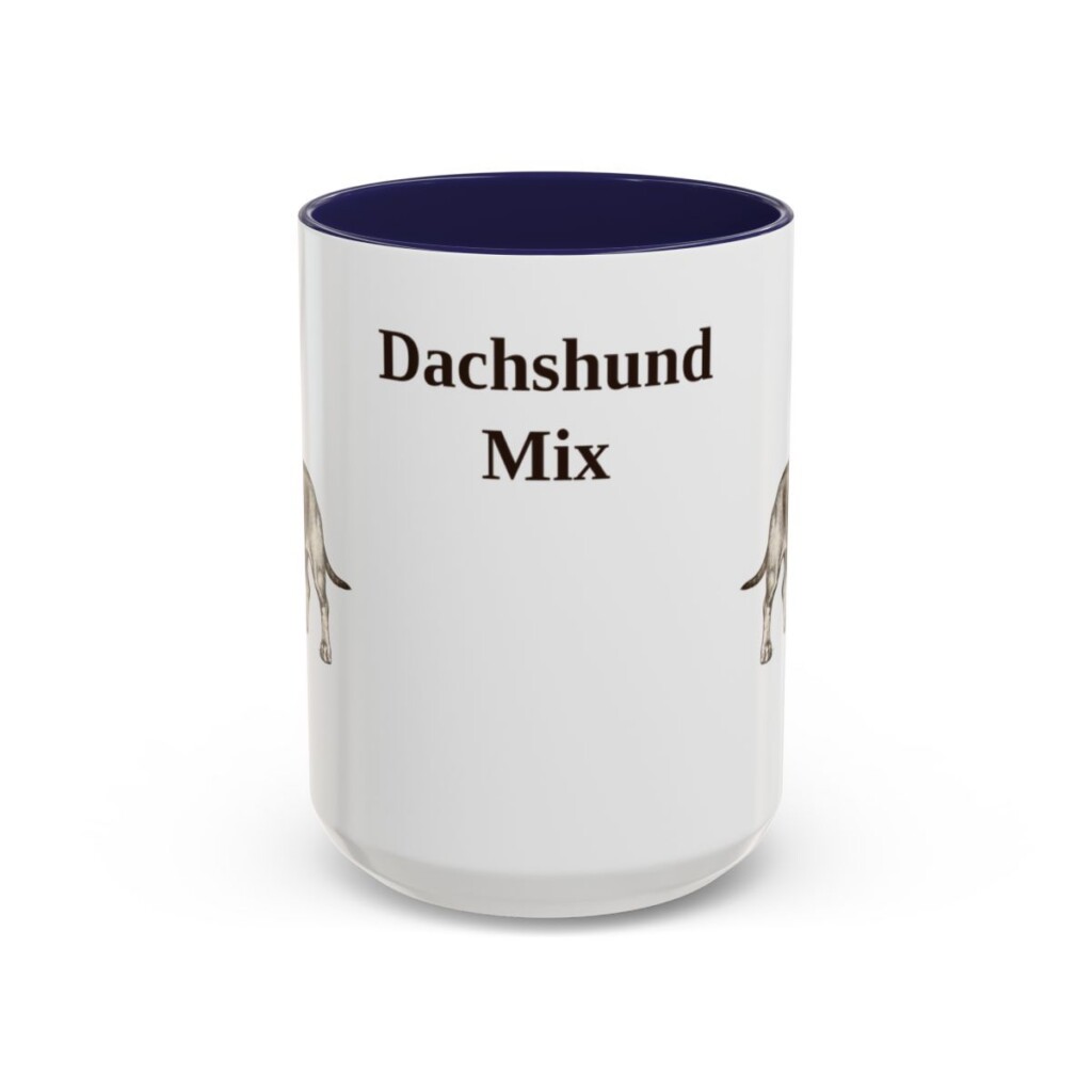 15oz-dachshund-mix-mug-navy 15oz Dachshund Mix Mug, Navy, front view