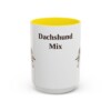 15oz-dachshund-mix-mug-yellow 15oz Dachshund Mix Mug, Yellow, front view