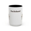 15oz Dachshund Mug, Black, front view