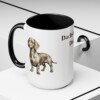 15oz Dachshund Dog Dad Mug, Black, lifestyle photo