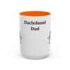15oz Dachshund Dog Dad Mug, Orange, front view