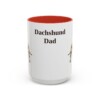 15oz Dachshund Dog Dad Mug, Red, front view