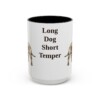 15oz Funny Dachshund Mug, Black, front view