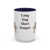 15oz Funny Dachshund Mug, Navy, front view