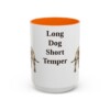 15oz Funny Dachshund Mug, Orange, front view