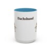 15oz Dachshund Mug, Light Blue, front view
