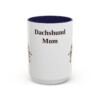 15oz Dachshund Dog Mom Mug, Navy, front view