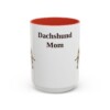 15oz Dachshund Dog Mom Mug, Red, front view